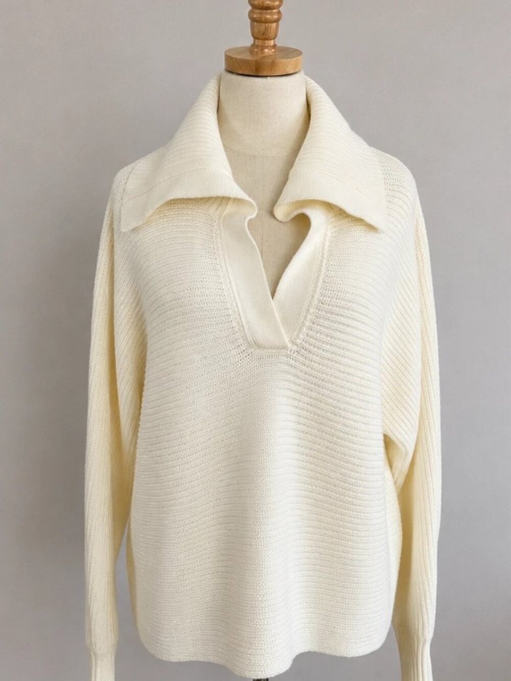 NWOT Mod Ref Oversized Nautical Quiet Luxury Sweater Coastal Chic Size S
